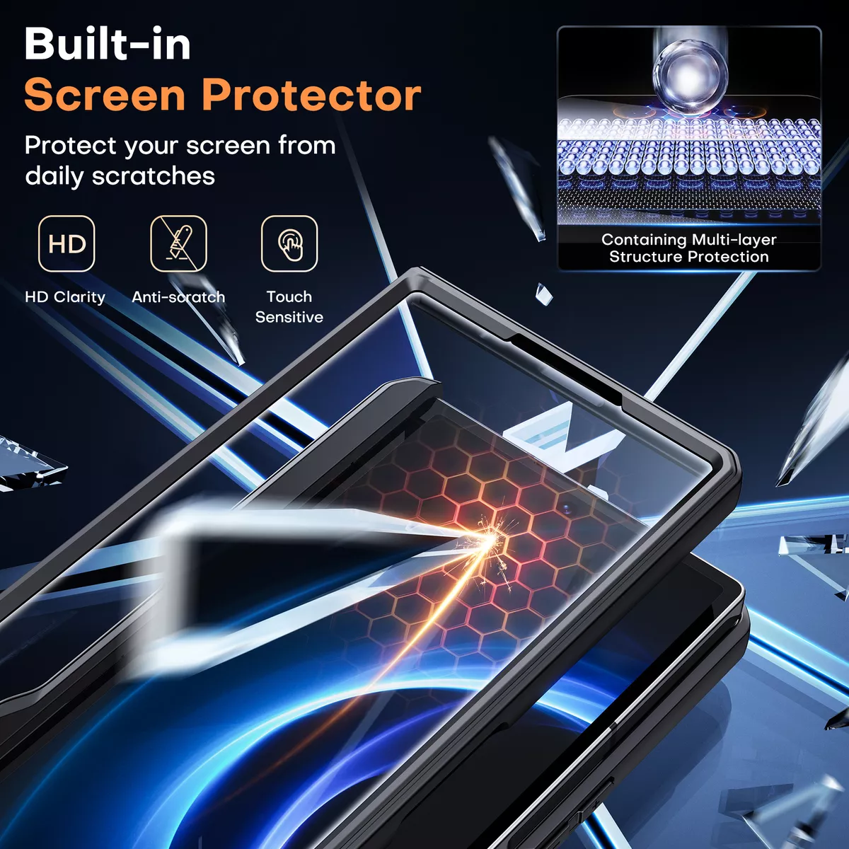 Funda Magnético Magsafe Para Samsung Galaxy Z Fold6 Con Mica