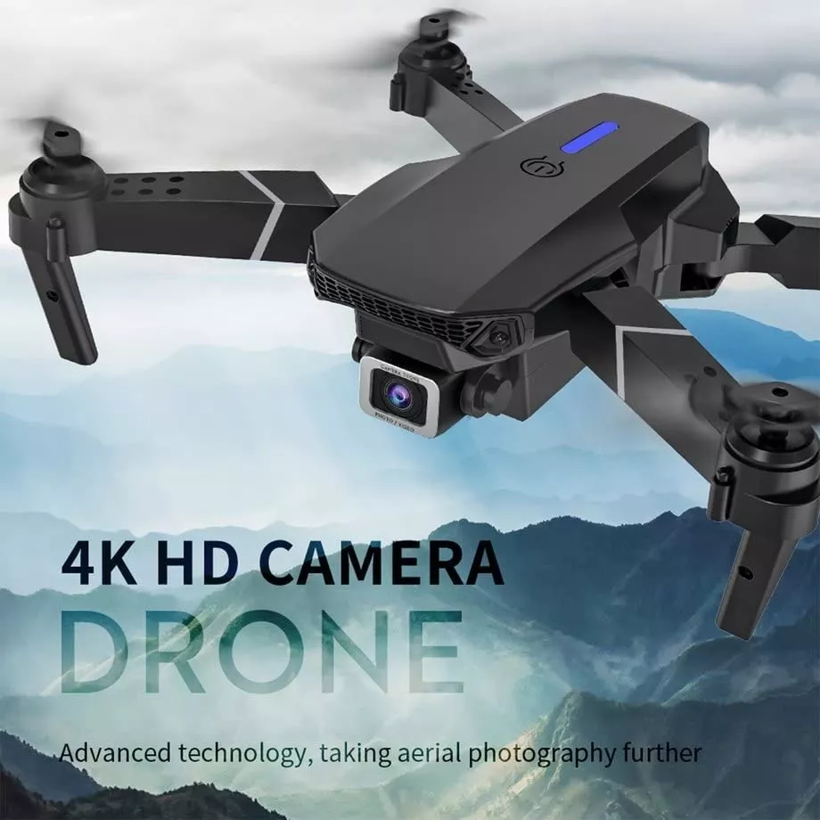 Rc Drone Con Cámara 4k Quadcopter + 2 Batería