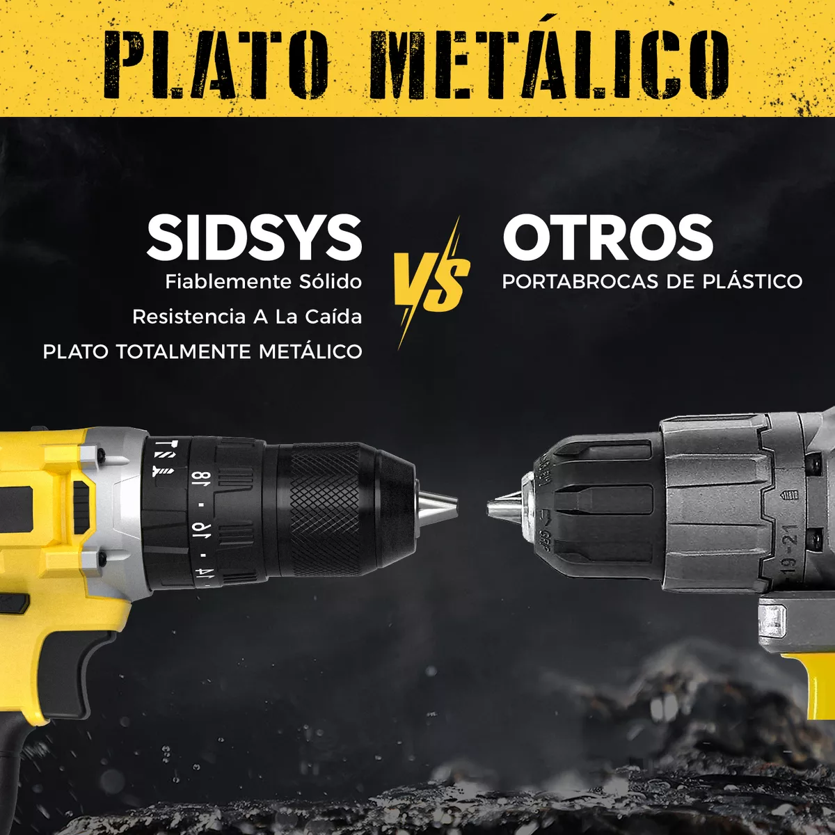 Taladros Rotomartillo Inalámbricos Sidsys Impacto 2 Baterías