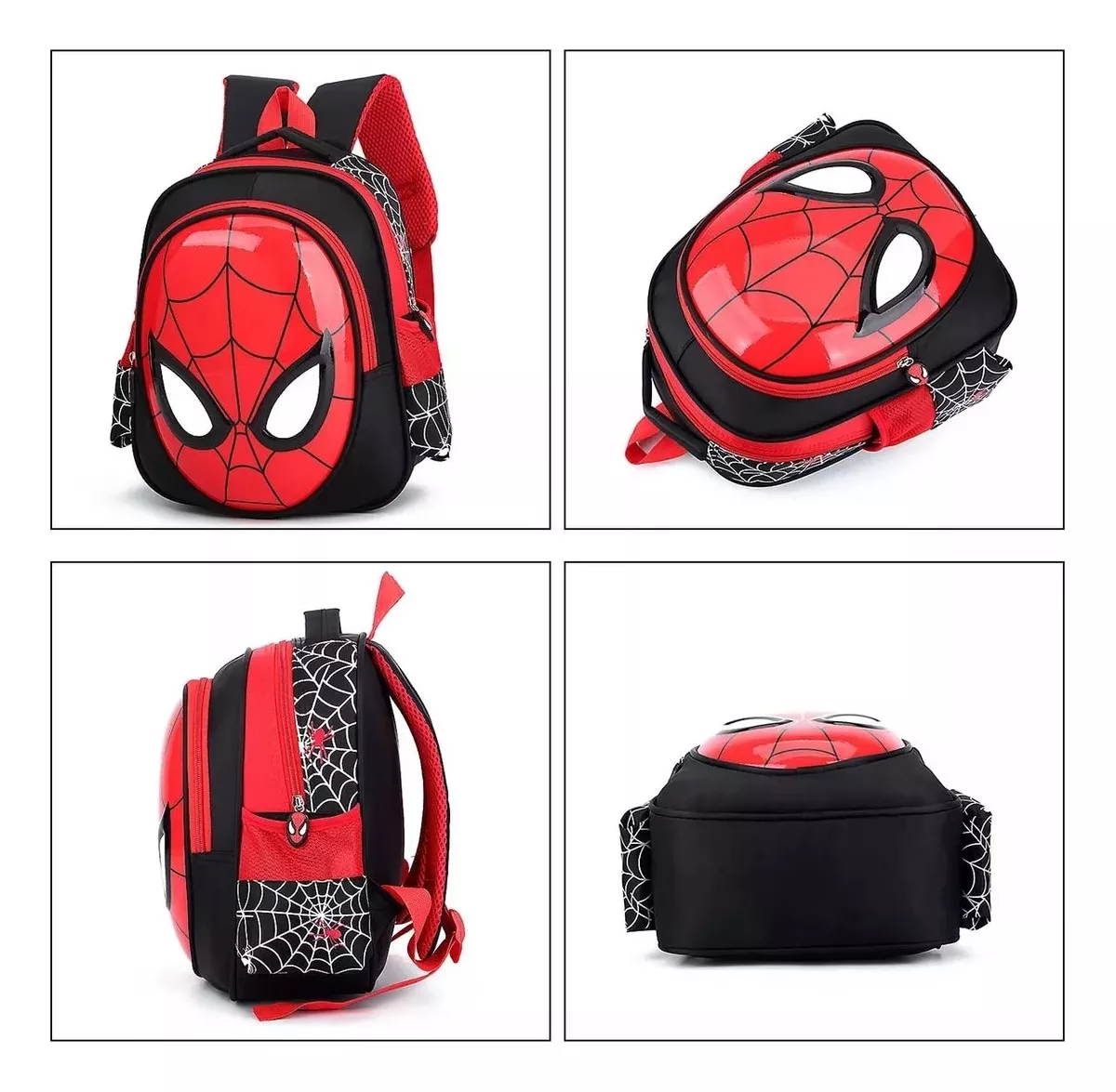 Mochila Preescolar Spider Man 3d Dibujos Animados+sombrero