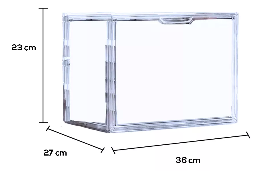 Caja De Acrilico Premium Para Tenis Sneakerbox Cajas Apilables Con Puerta Con Iman Fasilyt