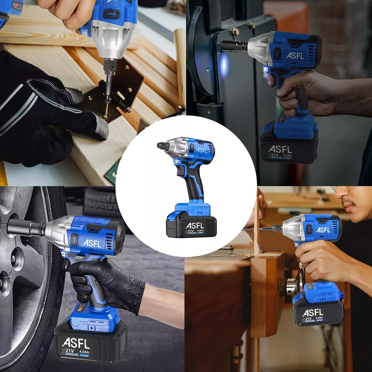 Llave De Impacto Inalambrico Electrica Pistola Taladro kit