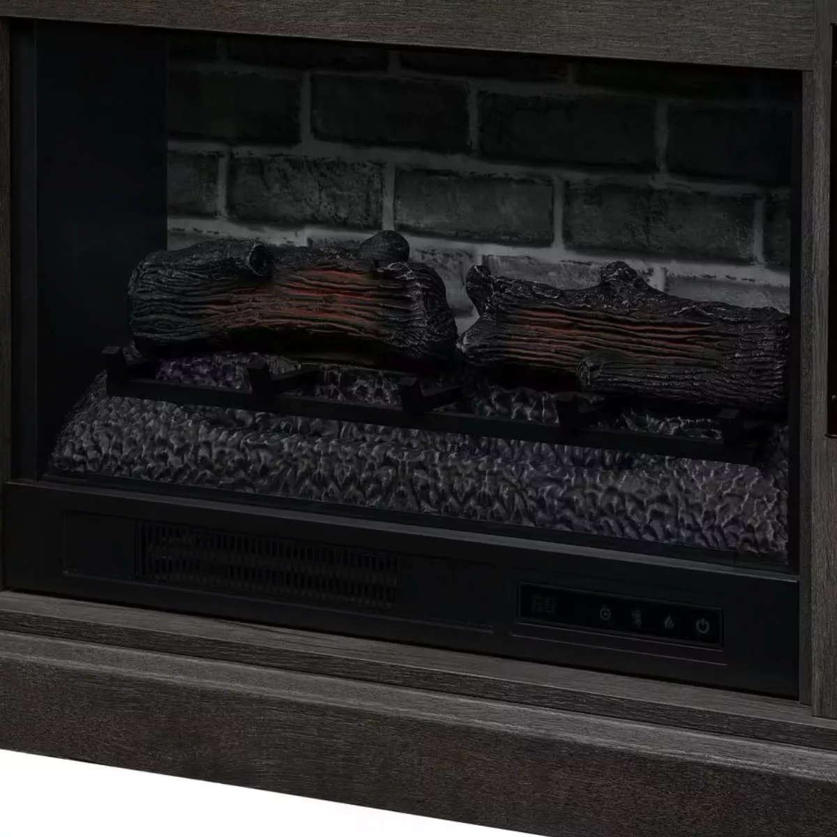 Mueble De Tv Con Chimenea Eléctrica Led 58'' Gris 5200btu