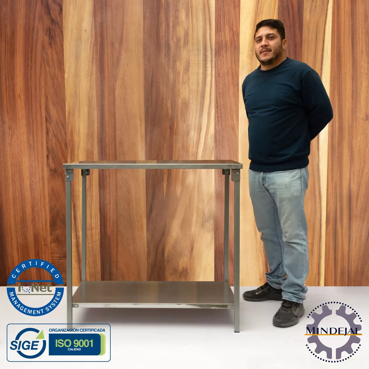 Mesa De Trabajo De Acero Inoxidable 95x48x90 Cm Envío Gratis