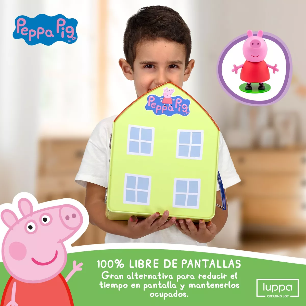 Peppa Pig 4 Figuras De Juguete + Casa Peppa + Manualidades