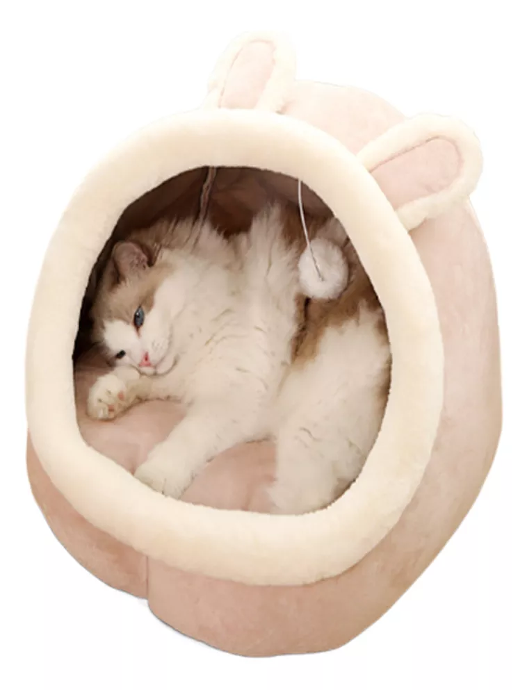 Casa Y Cama Plegable Para Gato Con Coj&iacute;n Suave Mascota