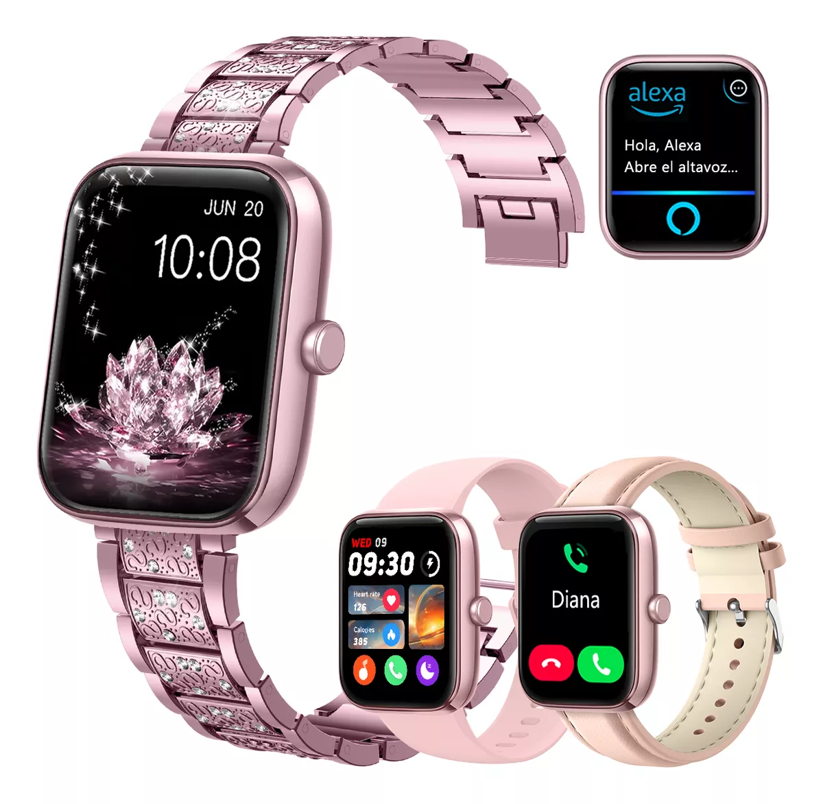 Reloj Smartwatch Mujer Reloj Inteligentes Smart reloj Alexa