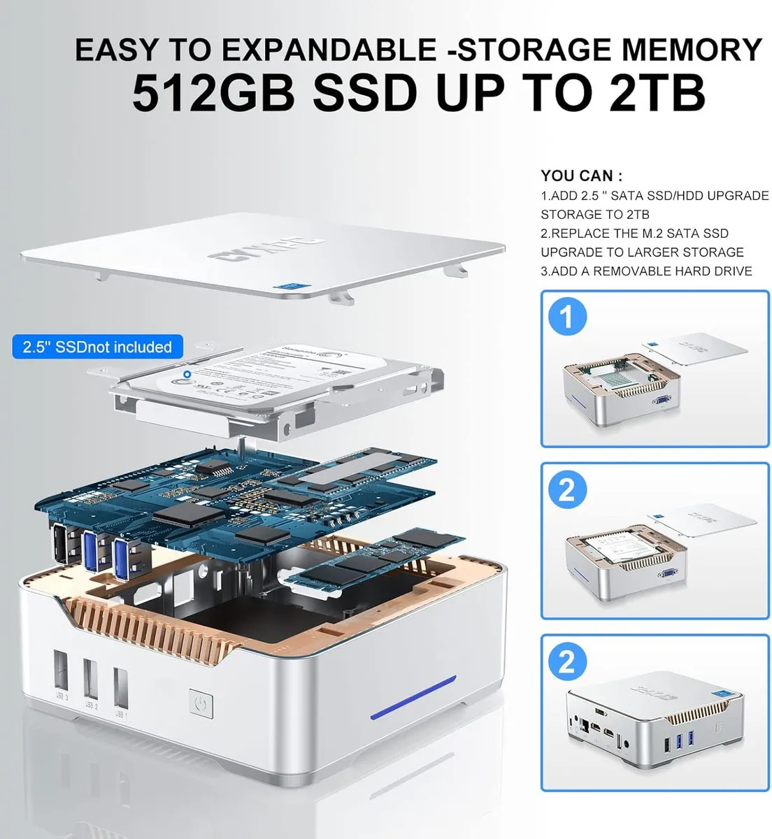 Mini Pc Intel 13th Gen Twin Lake N150 16gb Ram 256gb Ssd W11