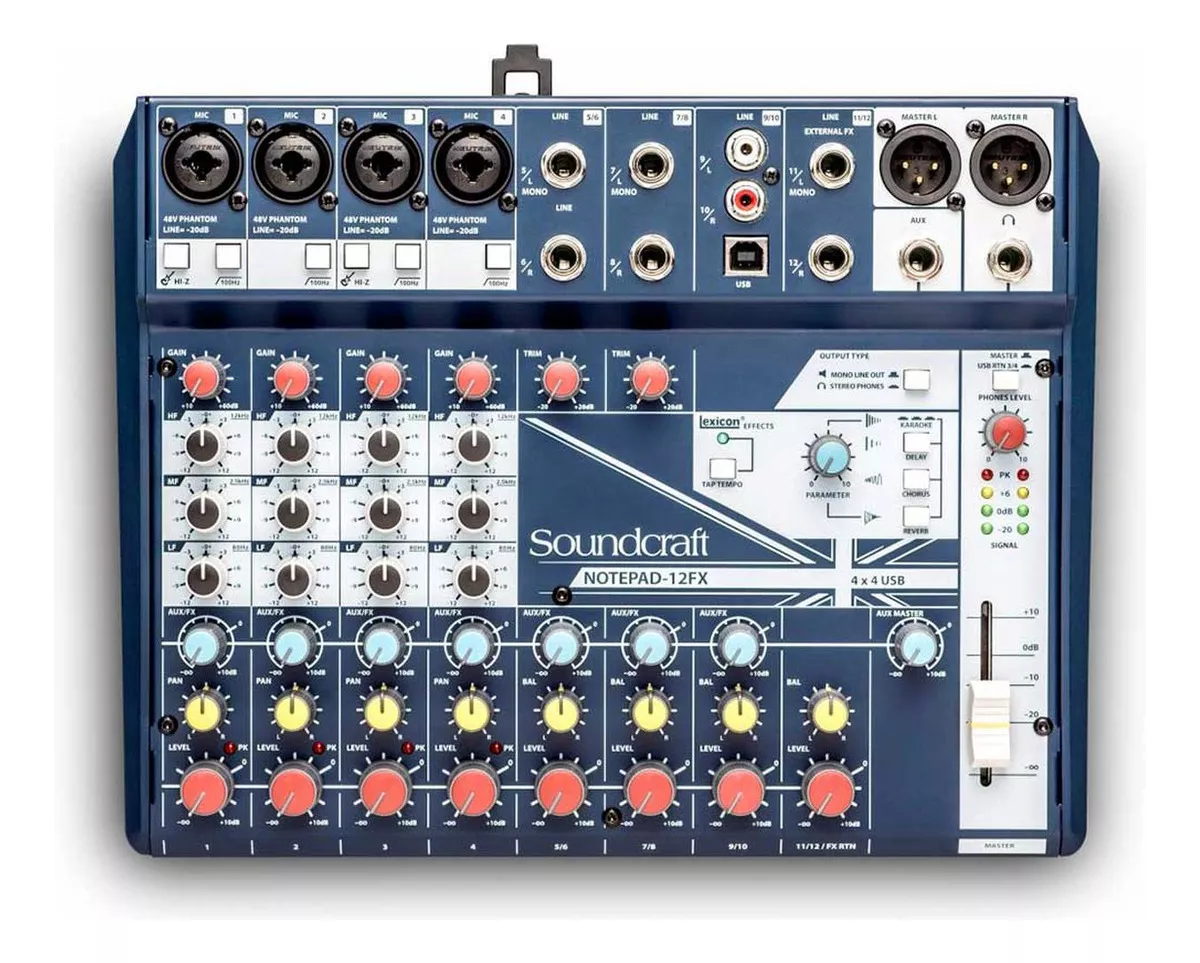 Consola Soundcraft Notepad-12FX de mezcla 127/220V