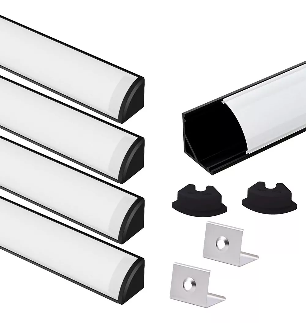 5pcs Perfil De Aluminio Para Tira Led En Casa Oficinas 5m