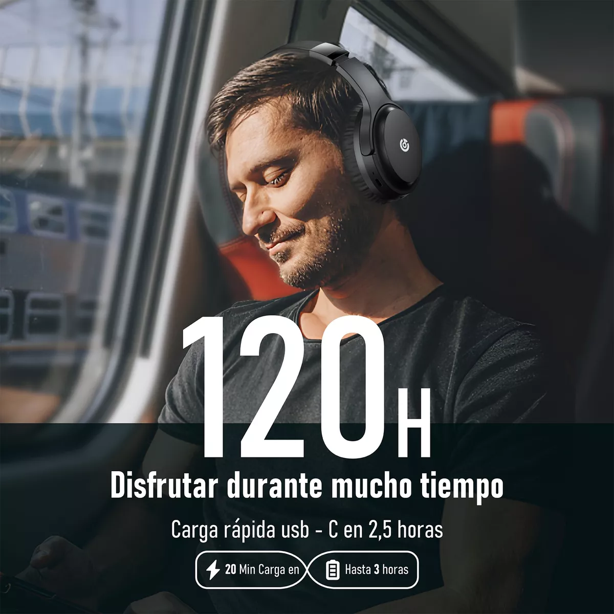 Auriculares Diadema Inalámbricos Bluetooth Con Microfono120h