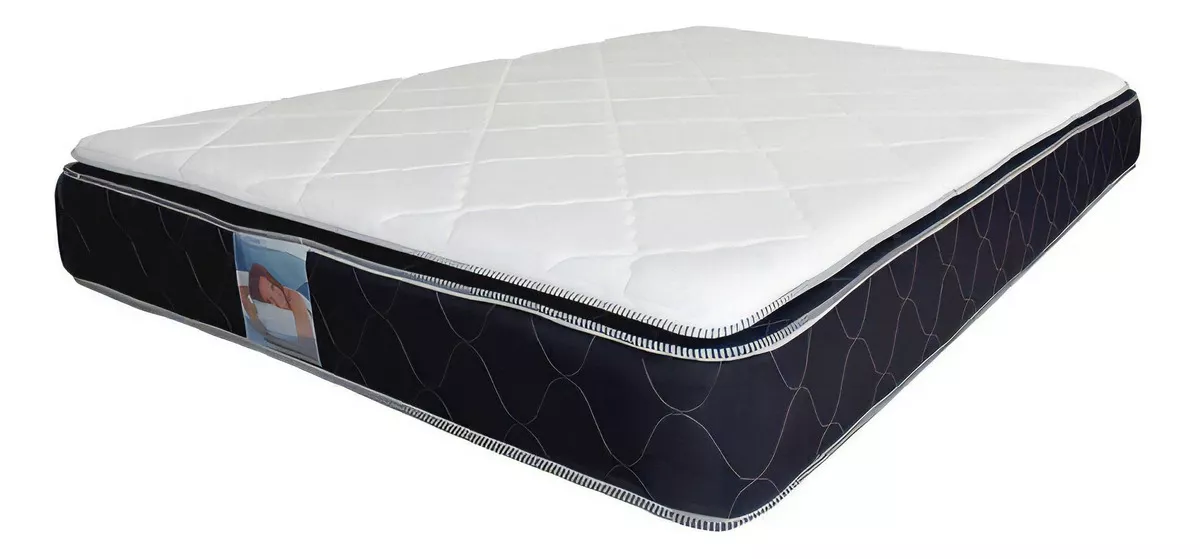 Colchon Con Box Queen tamaño Ortopedico Supreme Bio Mattress color Azul