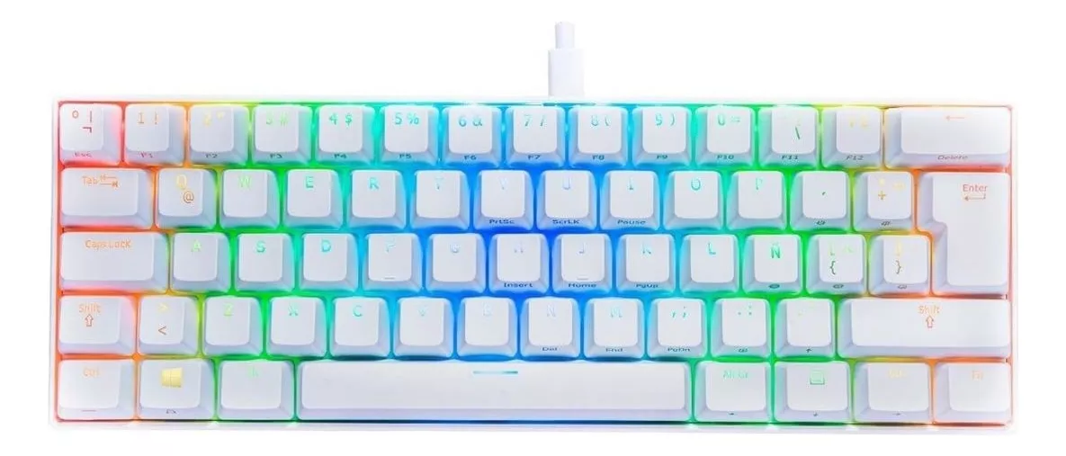 Teclado Gamer Mecanico VSG Mintaka Switch Rojo RGB Negro Qwerty Espa&ntilde;ol Latinoam&eacute;rica