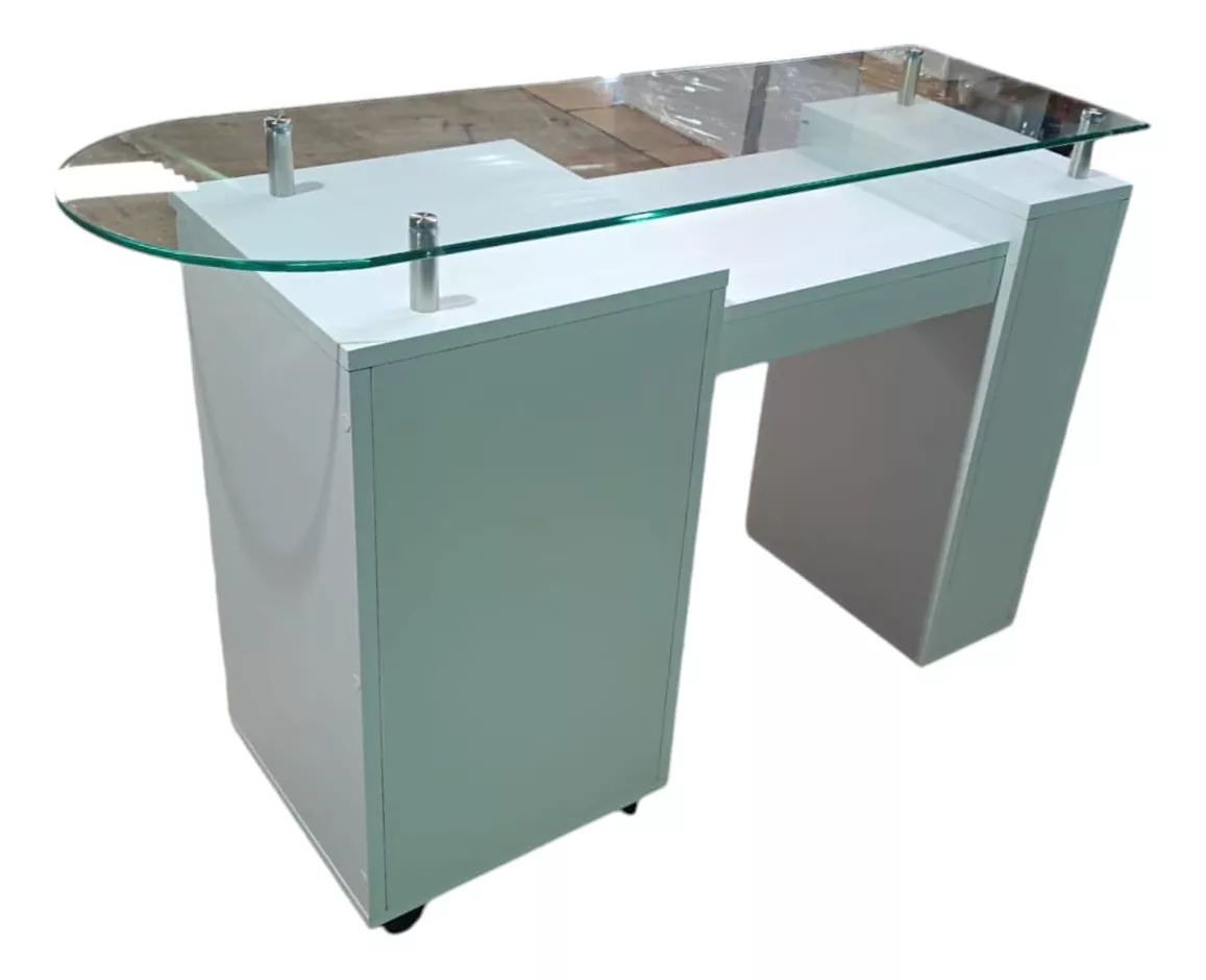 Mesa Para Uñas 120x40 Con Cristal Templado Bala