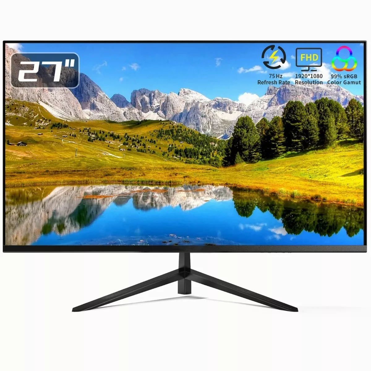 Monitor De Pc 27 Pulgada Recto, Gamer Led Pantalla Sin Bisel