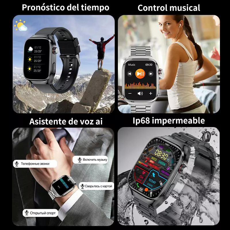 Reloj Inteligente Mujer Presión Arterial Y Azúcar En Sangre
