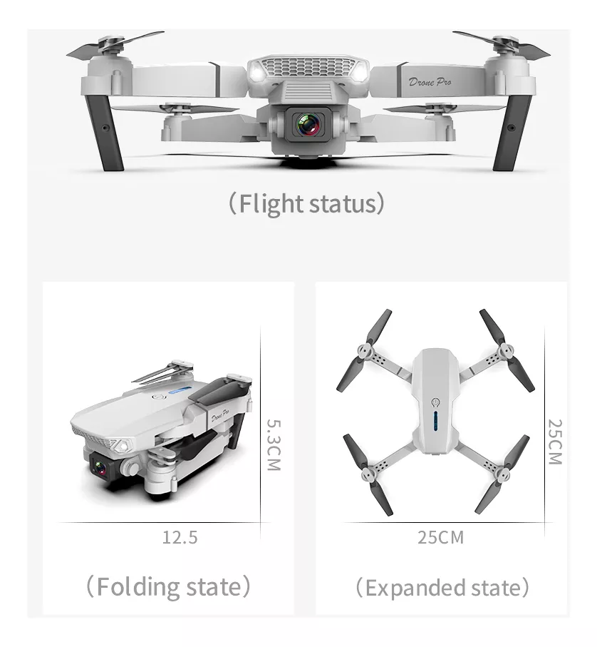 Drone Plegable E88 Pro Con Control Remoto De Cámara 4k