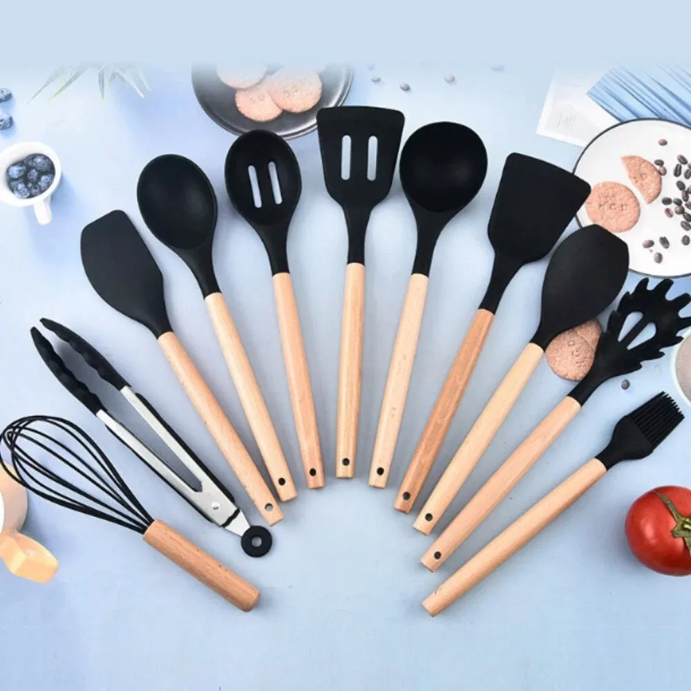 Juego De 19 Utensilios Cocina De Silicona Juego De Cuchillos