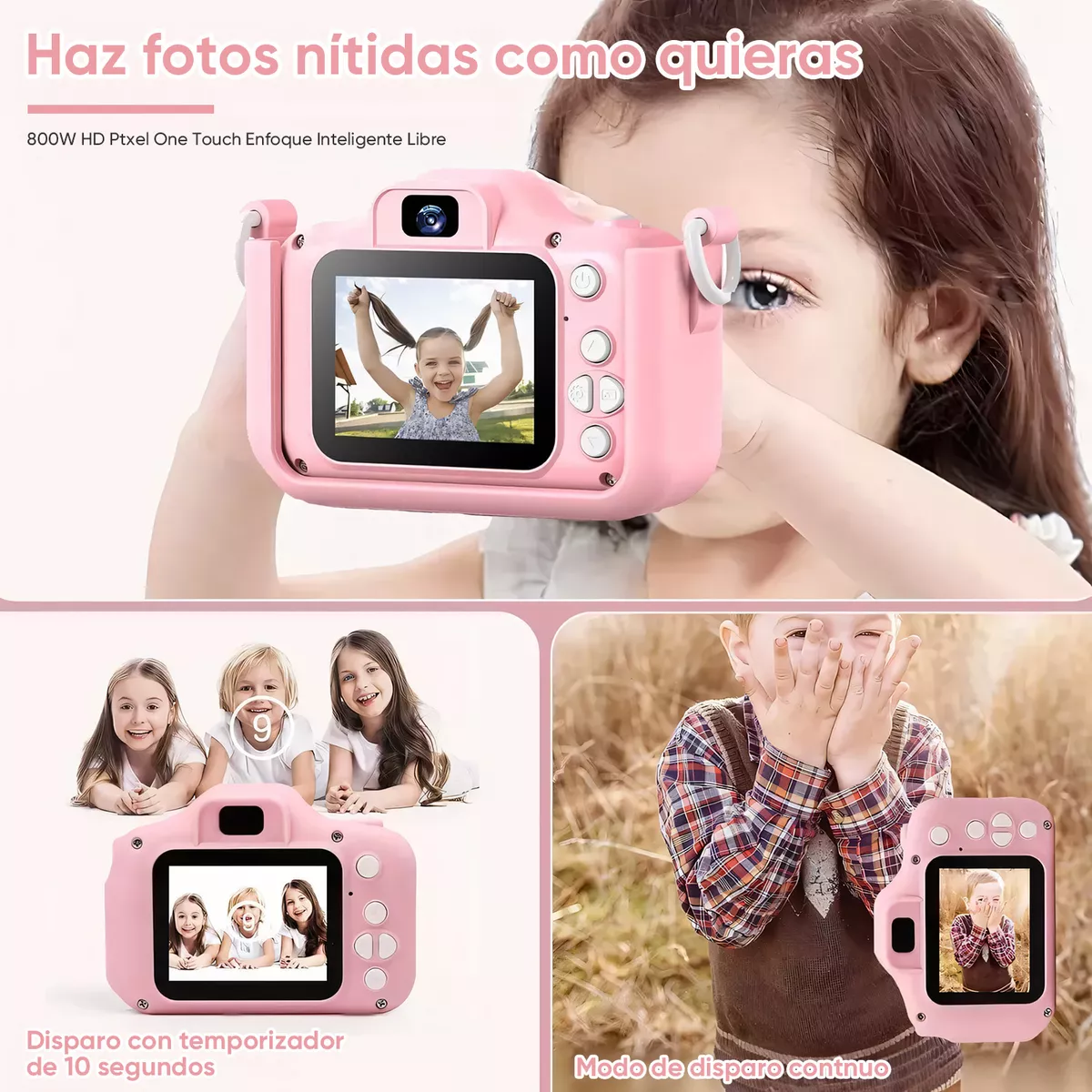 Cámara Digital Para Niños Video Regalo Jueguete C/tarjeta Sd