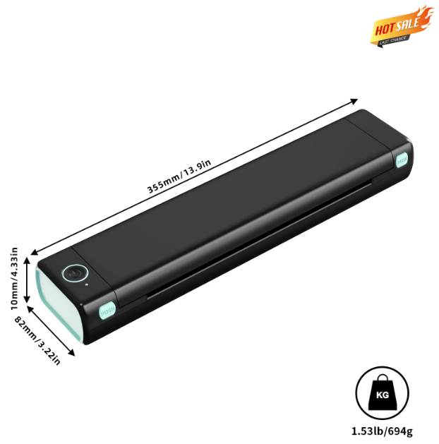 Impresora inal&aacute;mbrica port&aacute;til, compatible con tel&eacute;fonos y computadoras port&aacute;tiles Android e IOS, compre 2 y obtenga 3 gratis