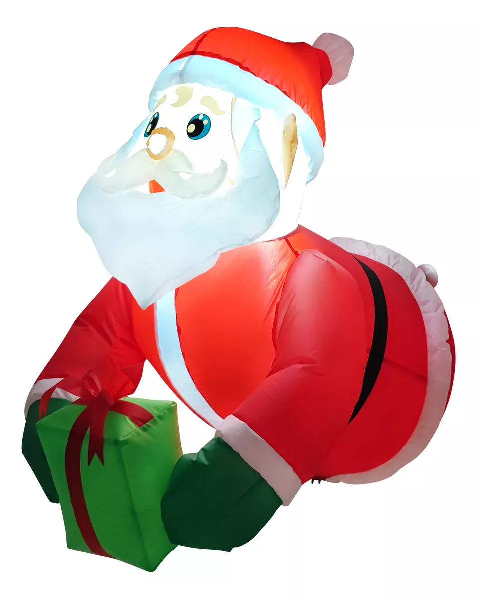 Inflable De Santa Claus Adorno Navide&ntilde;a Decoraci&oacute;n Con Luz