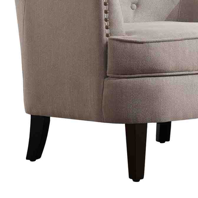 32” Wide Tufted Wingback Chair y Ottoman