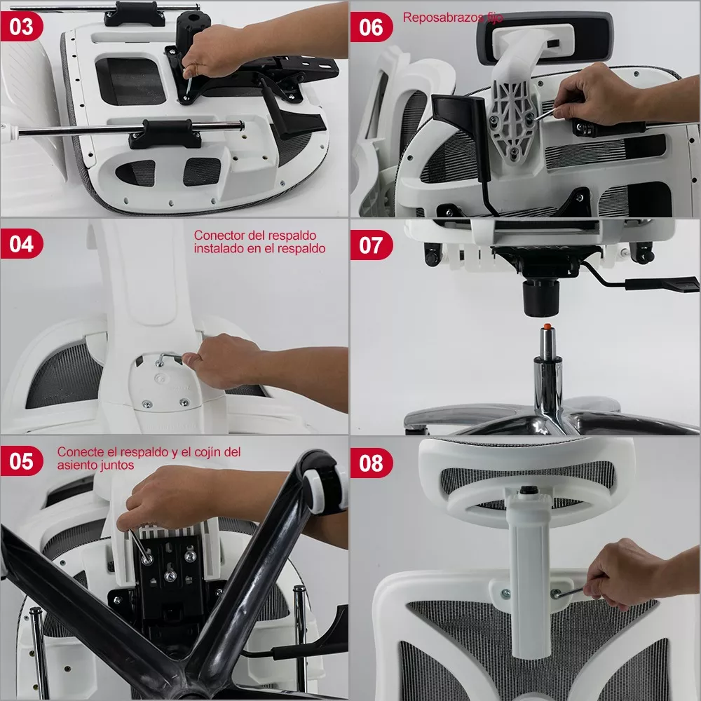 Silla Oficina Ergonómica Mesh Ejecutiva Ajustable Reclinable