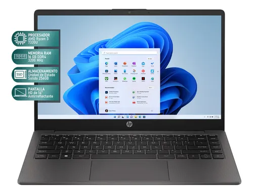 Laptop Hp 245 G10 Amd Ryzen 3 16gb Ram 256gb Ssd Windows 11 Mouse Dxt