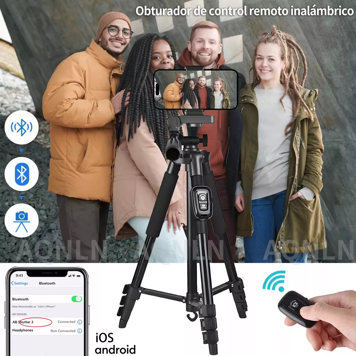 Trípode Para Celular/cámara 140cm Con Bluetooth Remoto