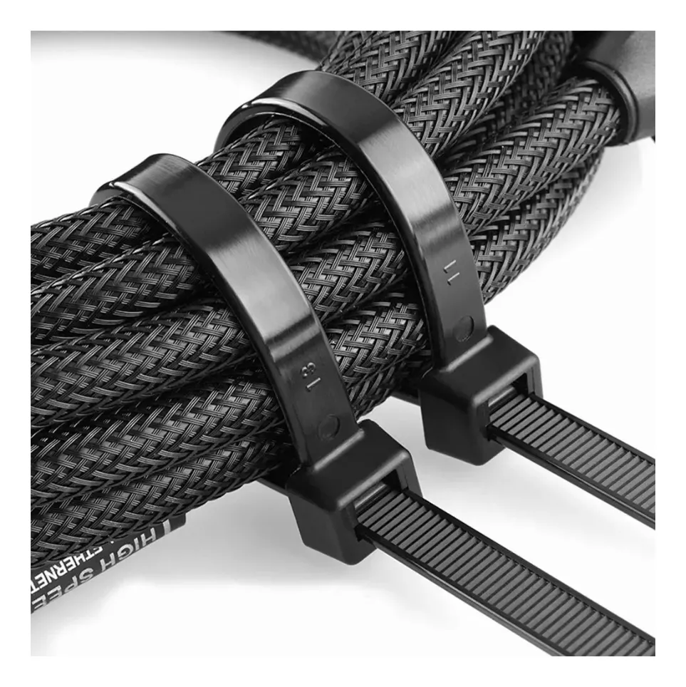 Cincho Plástico 30cm Largo 3.6mm Ancho Nylon Bridas 500pcs Negro
