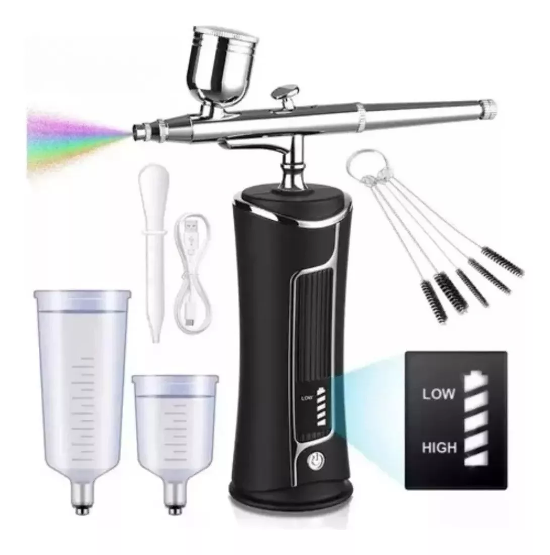 Aer&oacute;grafo kit Portatil Recargable Con Pantalla De Potencia