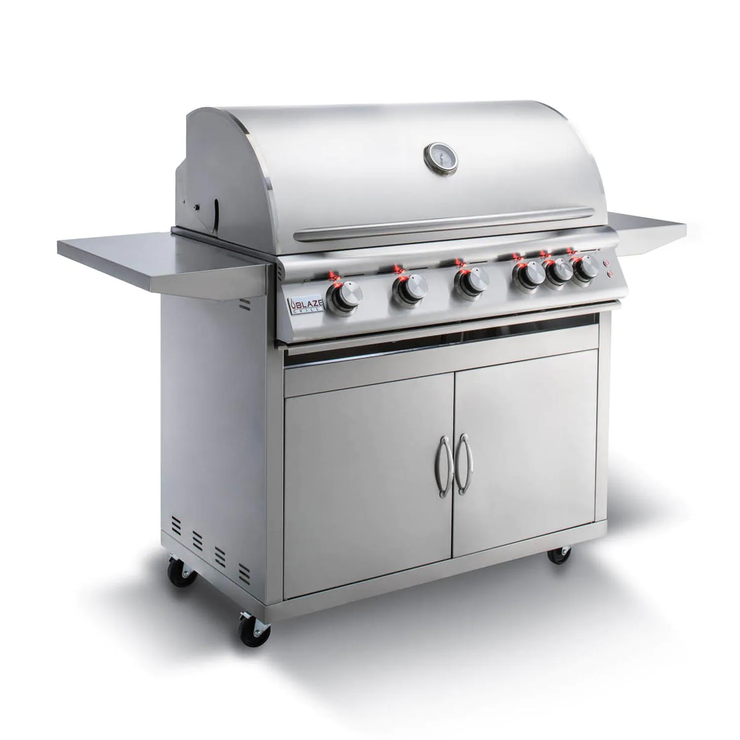 Blaze Premium LTE Parrilla de gas propano de 40 pulgadas y 5 quemadores con quemador infrarrojo trasero y luces de parrilla-BLZ-5LTE2-LP