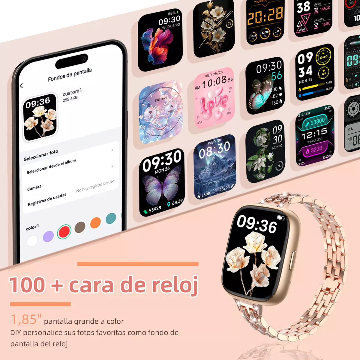 Smartwatch Reloj Inteligente Mujer Bluetooth Llamadas Alexa