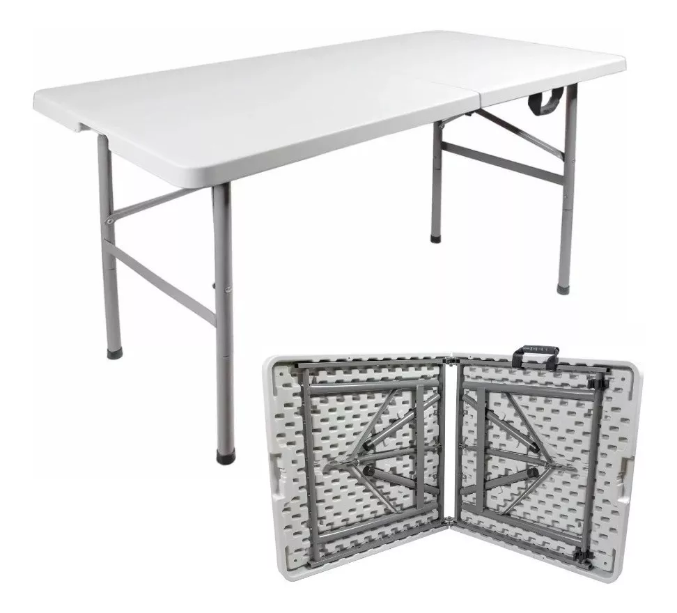Mesa Vitasense Plegable de pl&aacute;stico color blanco
