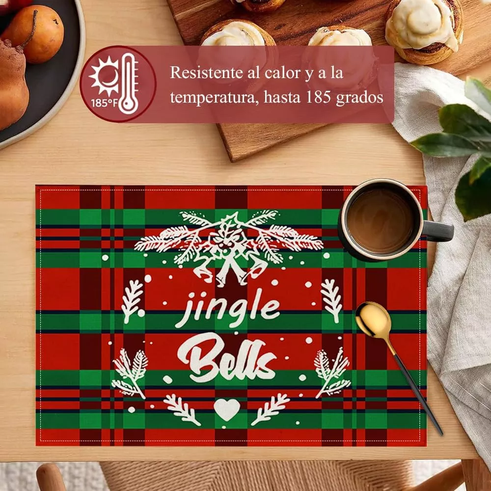 Manteles Individuales Antideslizantes Para Restaurante 6 Pcs