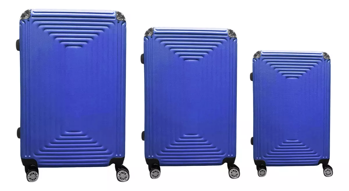Set 3 Maletas Completas Plastico Viaje Ruedas 360 Y Candado