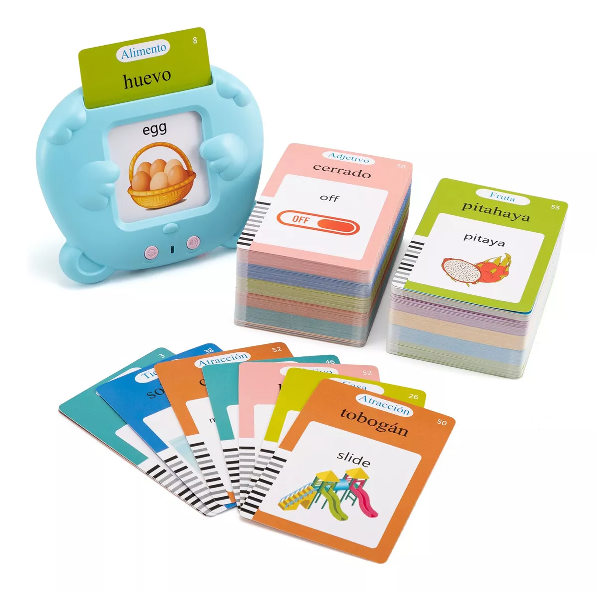 Juguetes Aprendizaje Tarjetas Lectura Espa&ntilde;ol 510 Palabras