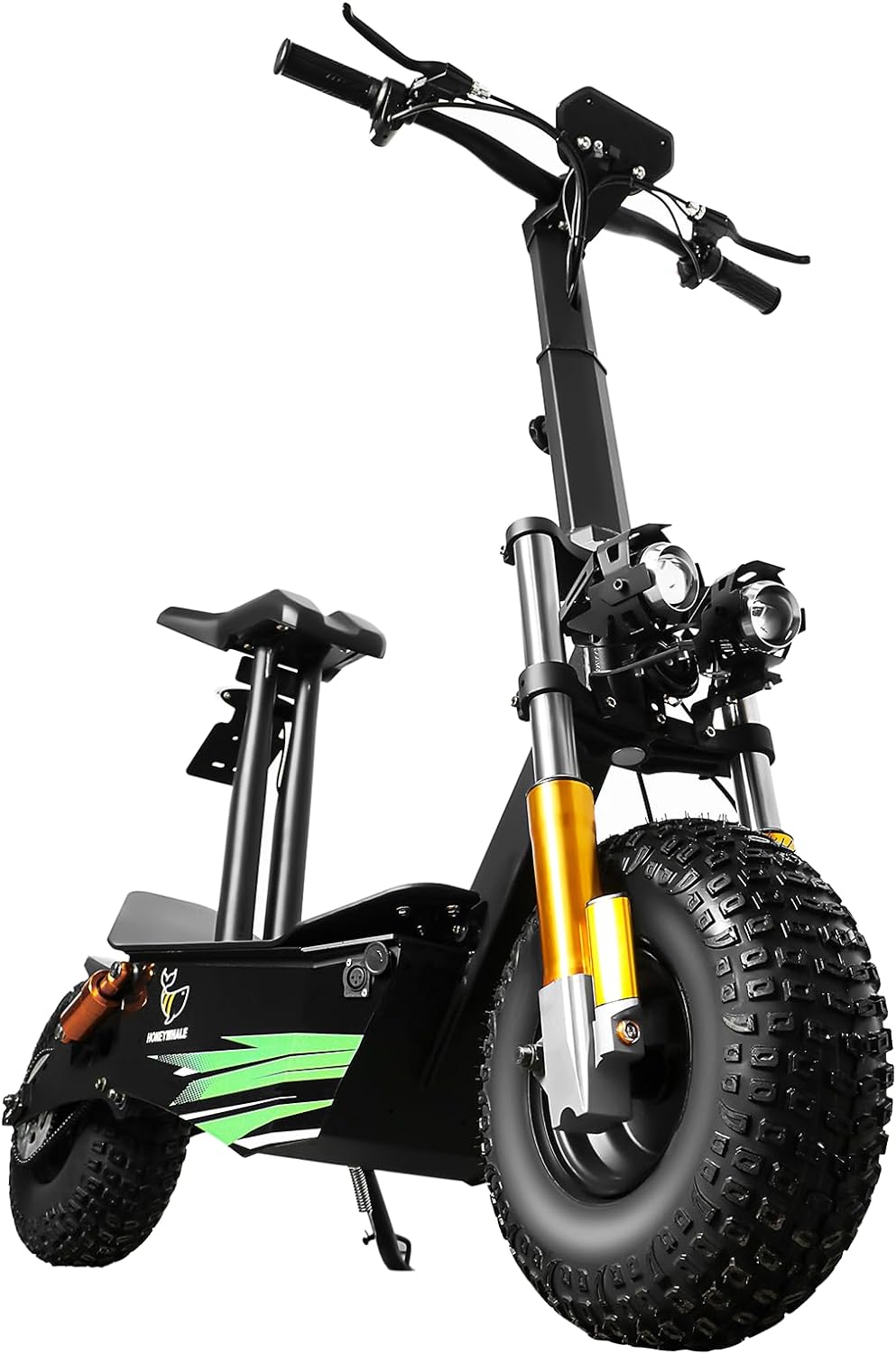 Discovery Moto Scooter Eléctrica para Adultos con Asiento, Patin Electrico Todoterreno con Motor de 3500W, Velocidad máxima 65KM/H, Batería de 20AH-50KM de Autonomía