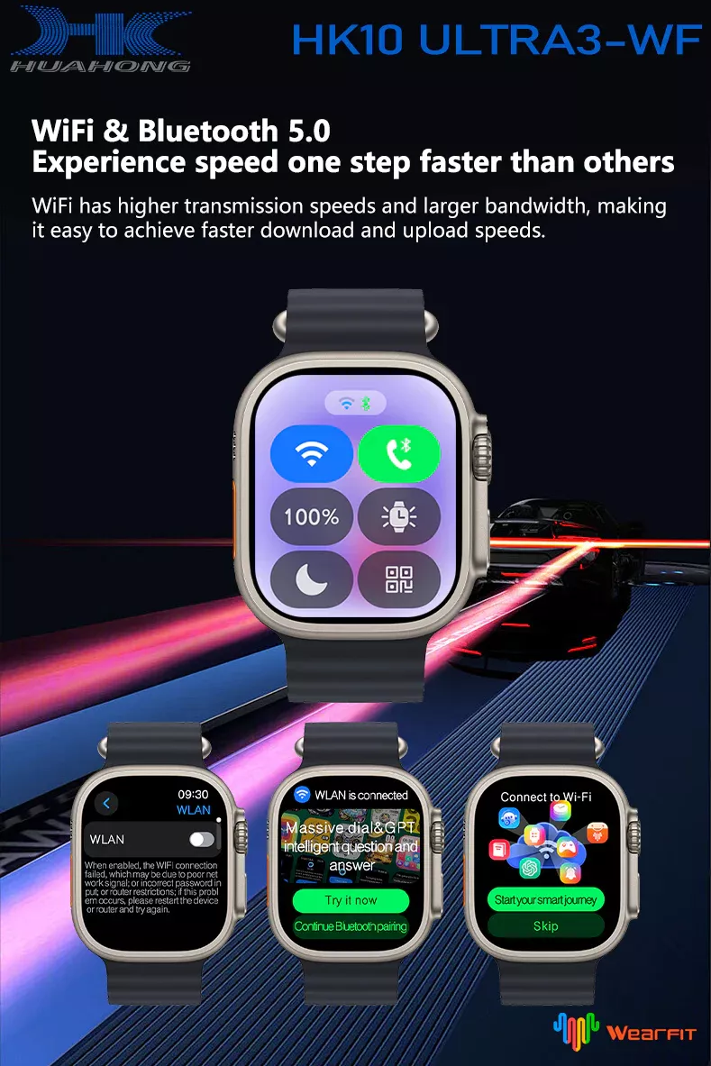 Reloj Inteligente Hk10 Ultra 3 Max + Wifi Smartwatch Amoled