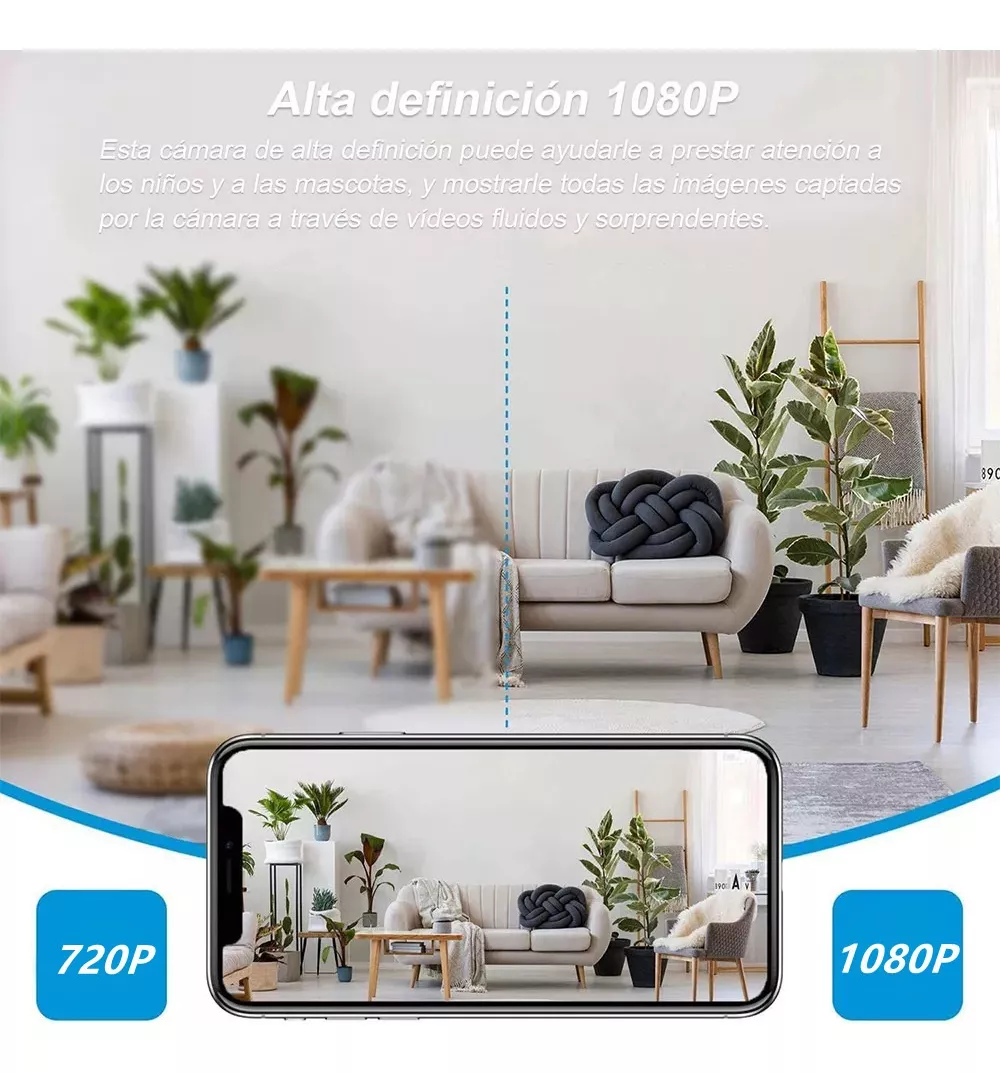 Cámara De Seguridad Wifi Foco Hd 1080p Nocturna Alarma 2pcs