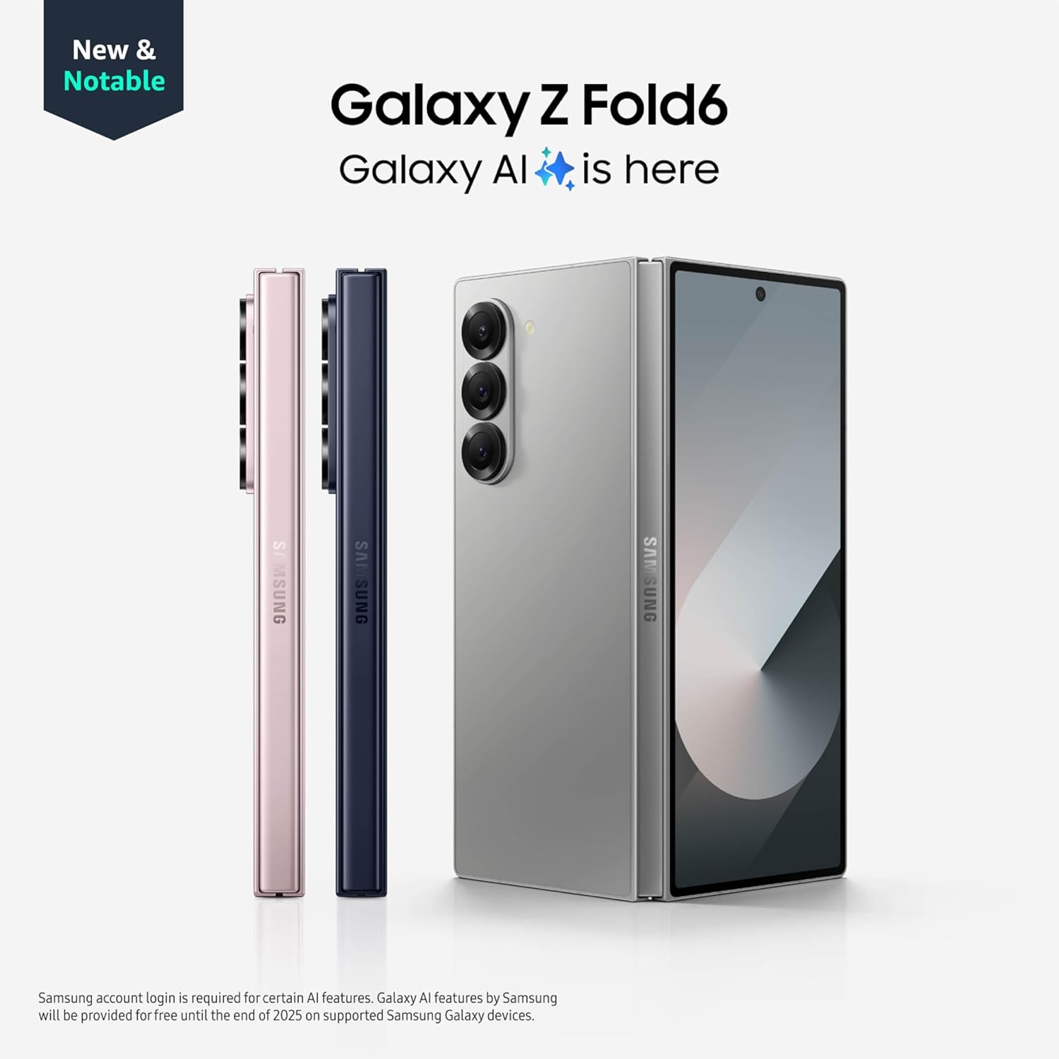 SAMSUNG Galaxy Z Fold 6 AI Cell teléfono + Large almacenamiento Preorder Bundle 512GB Unlocked Android smartphone, Circle to Search, US Version, 2024, Navy