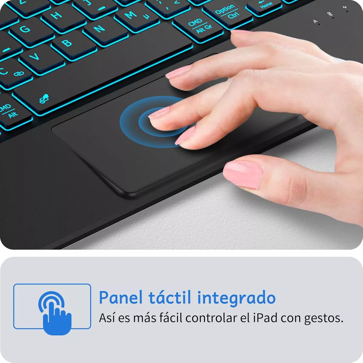 Funda Con Teclado, Mouse+lapiz Para iPad 10.2 9ª/8ª/7ª Gen