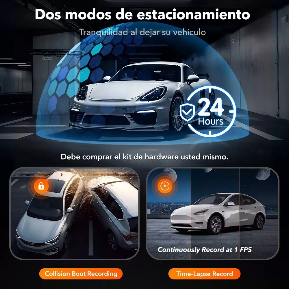 4k Cámara Para Auto 3 Channel Dashcam Con Wifi Gps Free 32gb