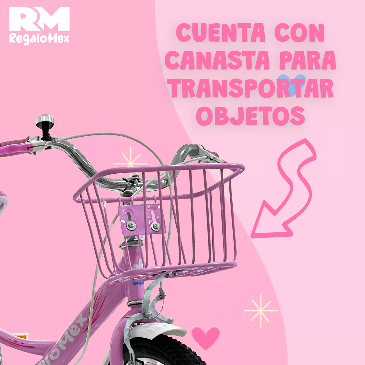 Bicicleta R20 1v Con Canasta Para Niñas De Entre 6-9 Años