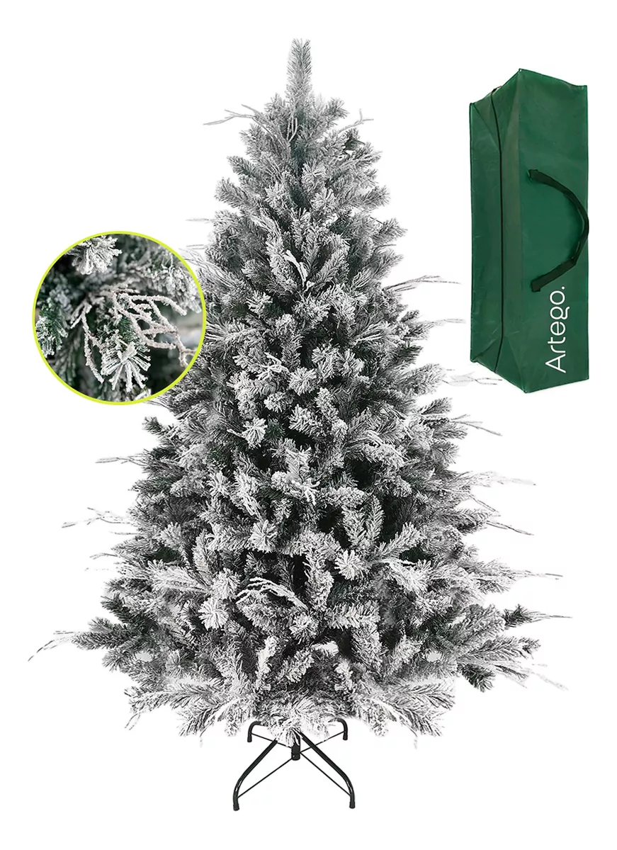 &Aacute;rbol Navide&ntilde;o Norway Nevado Flocked + Maleta Artego 1.9m