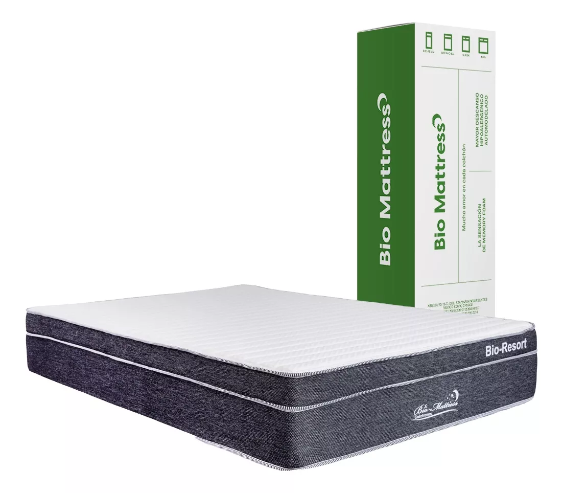 Colchon King tamaño Bio Resort En Caja 30 Cm Alto Suave Medio