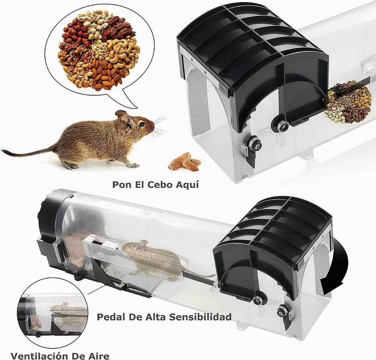 Trampas Para Ratas Ratones Efectivas Automática 2pcs