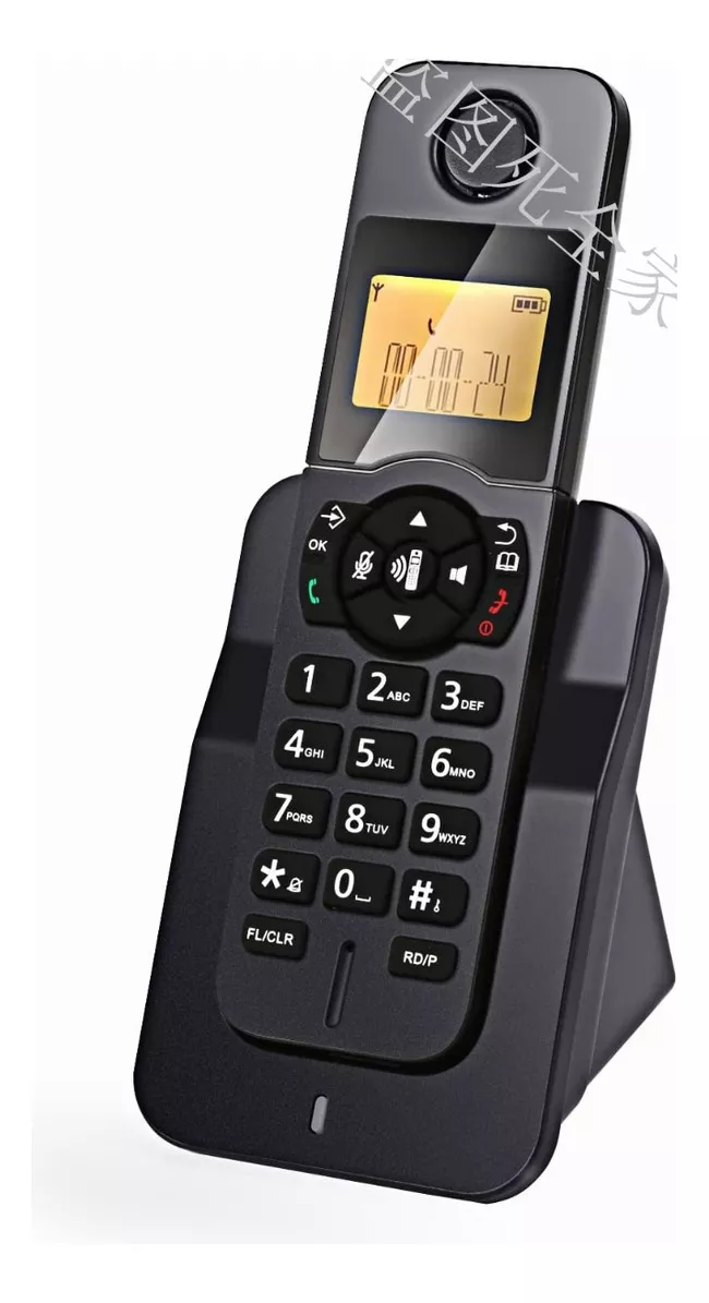 Tel&eacute;fono Geekr D1005 inal&aacute;mbrico digital 110V/220V-color negro