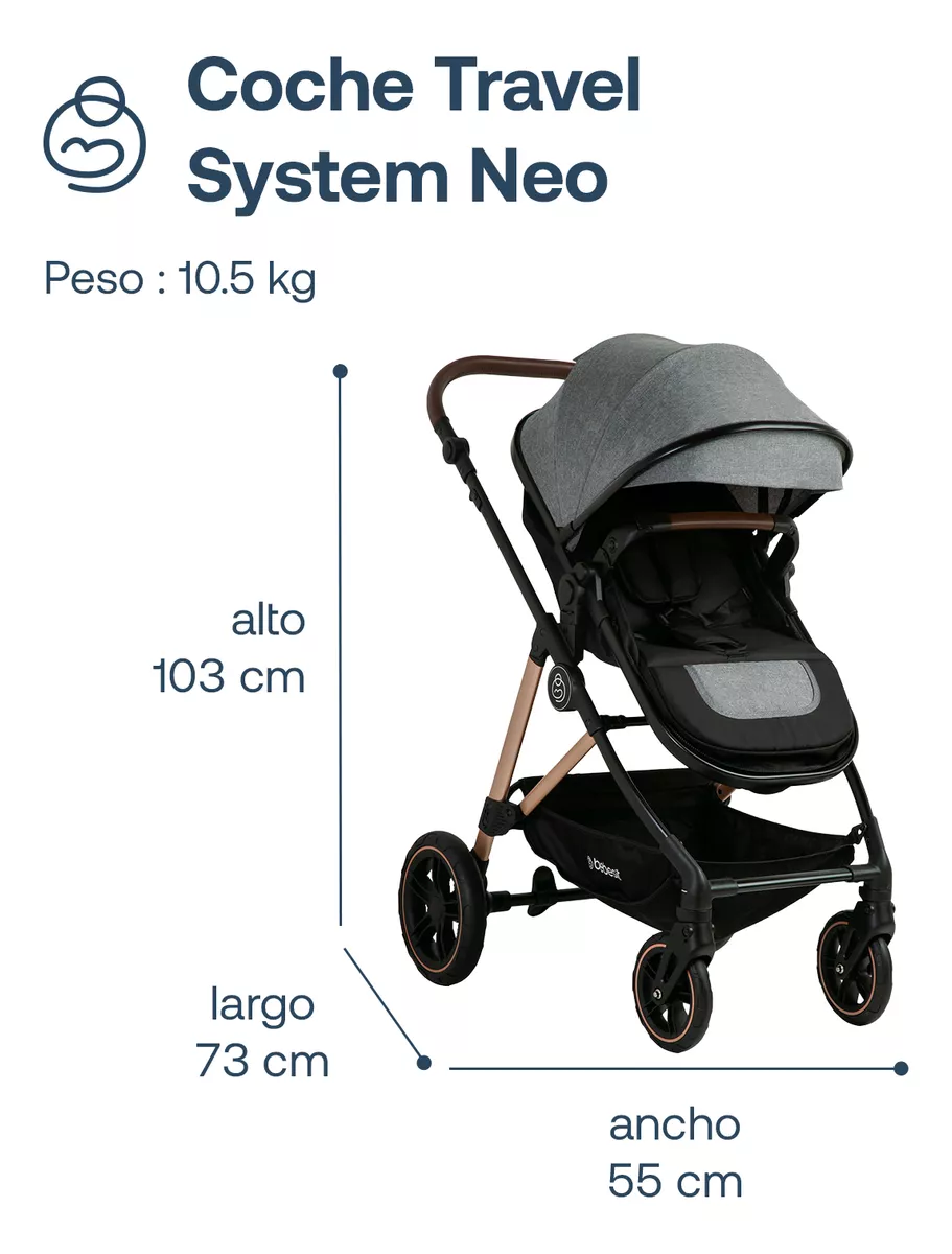 Travel System Bebesit Neo Carriola Infantil Silla De Coche