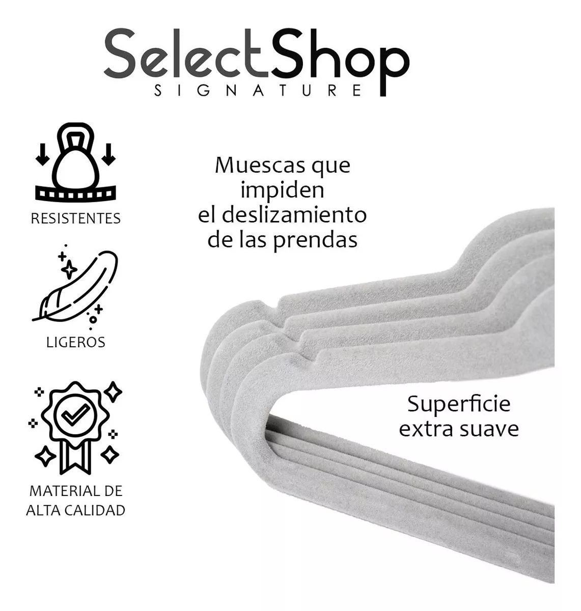Set 50 Ganchos Perchas Ropa Infantil Niños Alta Calidad